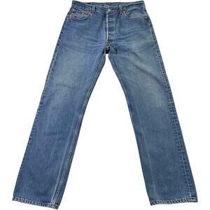 Levi’s 501 Original Fit Jeans Men’s 36x34 Blue Denim Straight Leg USA Classic